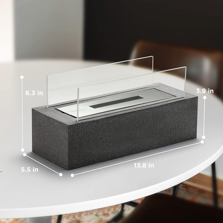 TURBRO Foyer de table en pierre à l'éthanol pour l'extérieur Wayfair